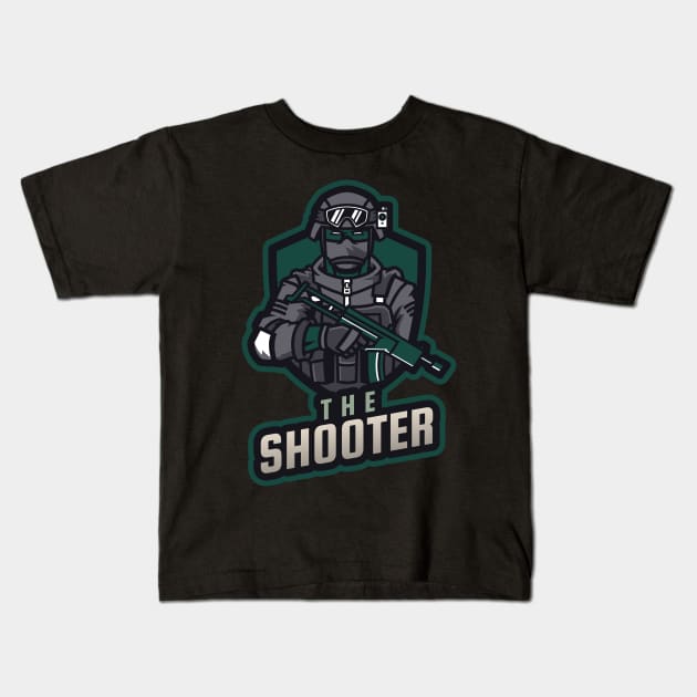 The shooter Kids T-Shirt by Storeology